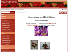 Tablet Screenshot of flowersbylindaflorist.com